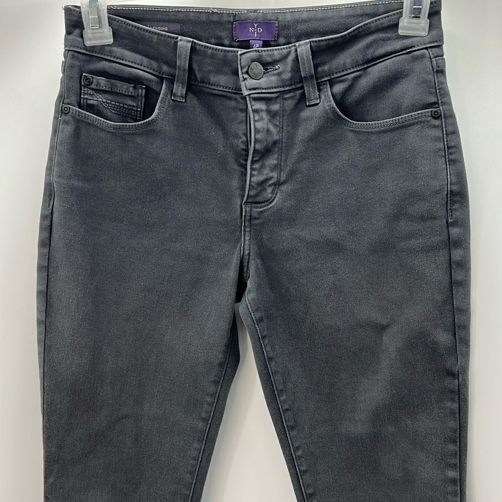 NYDJ Alina legging size 6 petite in dark gray